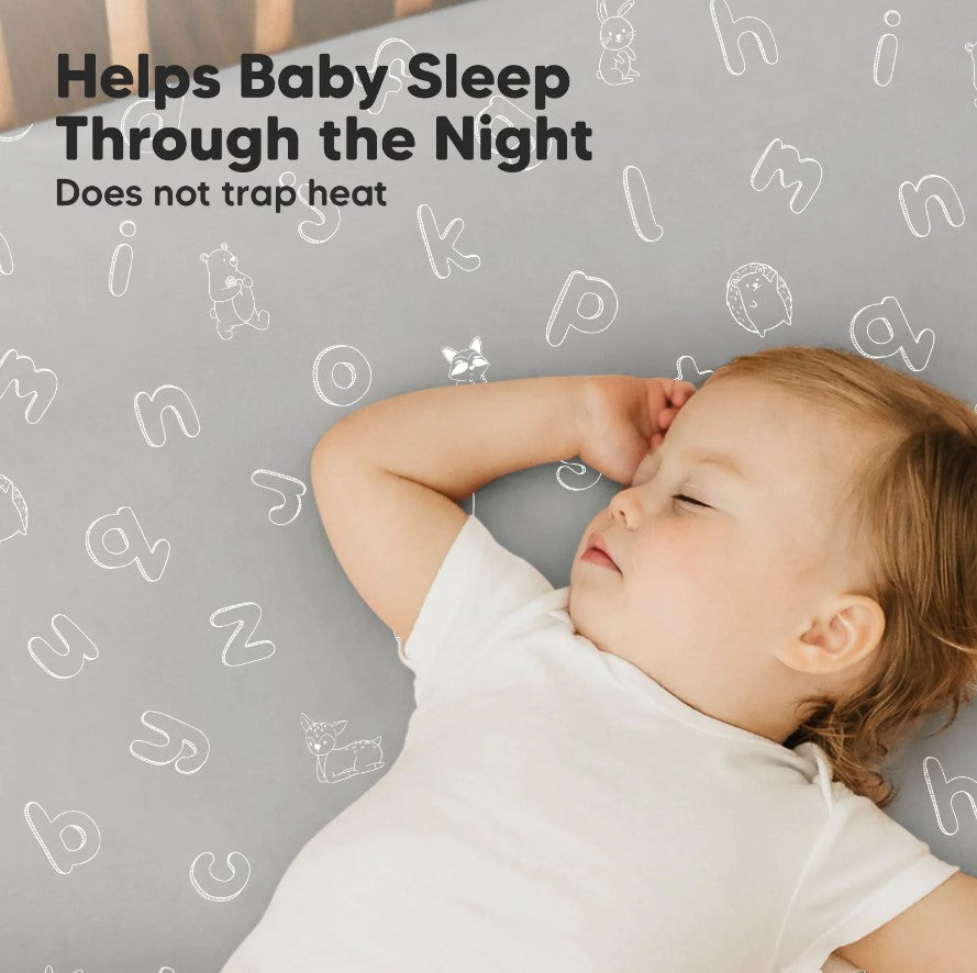 Чаршафи От Органичен Бамбук 2Бр За Кошара Next To Me 66Х97См Сив Kea Babies