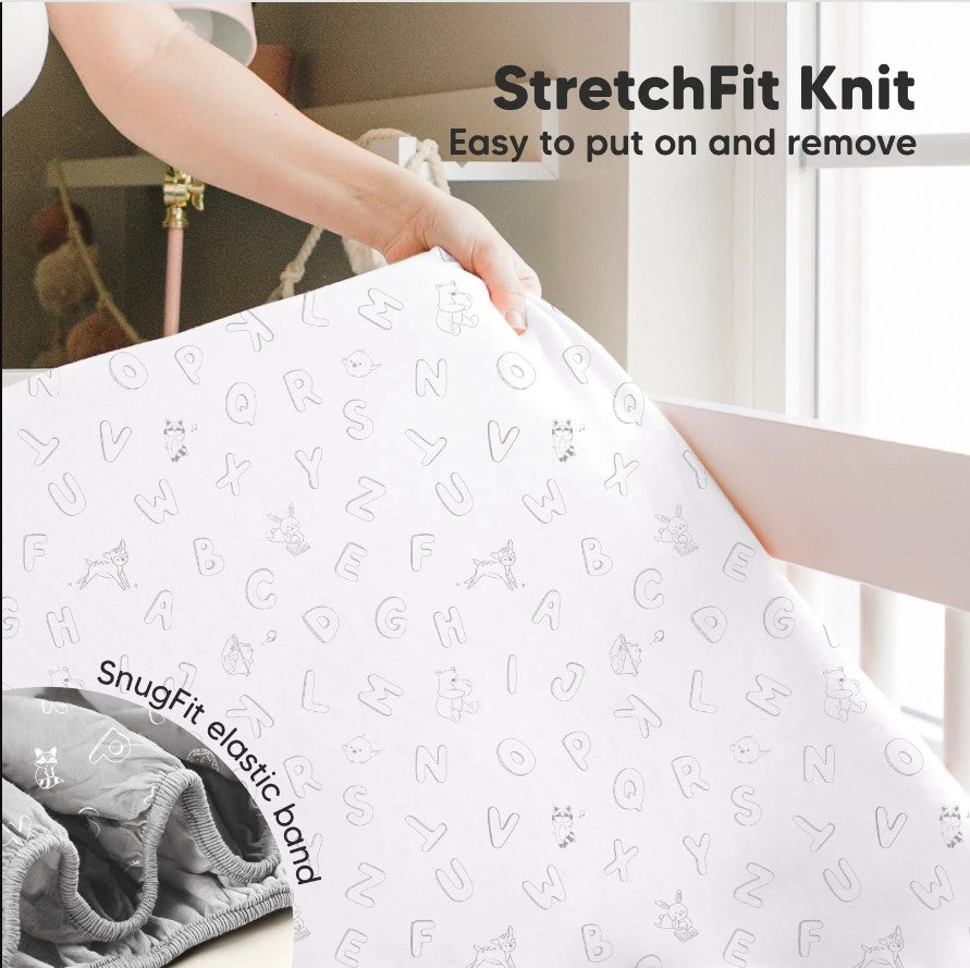 Чаршафи От Органичен Бамбук 2Бр За Кошара Next To Me 66Х97См Сив Kea Babies