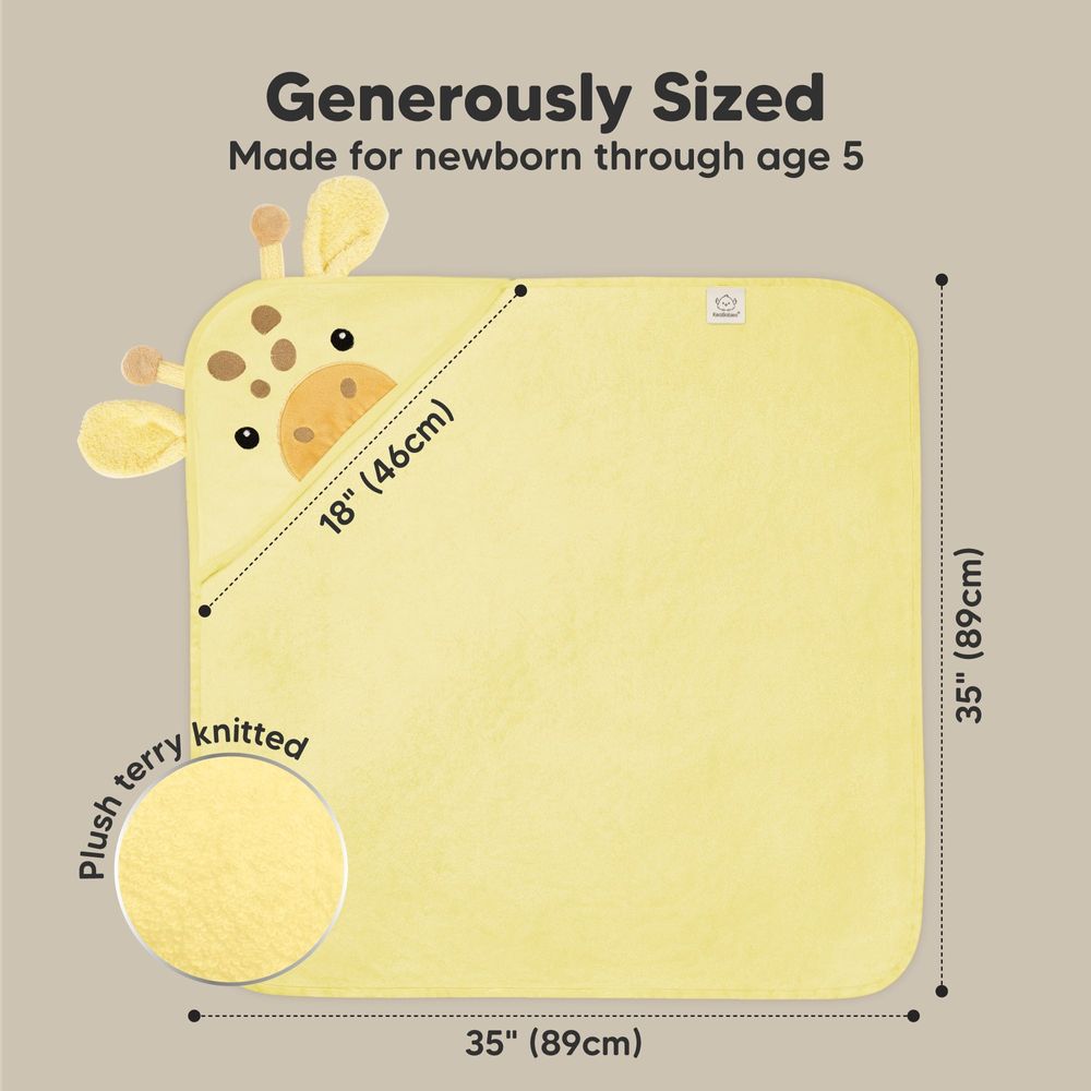 Бебешка Хавлия С Качулка От Органичен Бамбук Жираф Keababies
