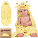 Baby Hooded Towel Made of Organic Bamboo Giraffe Keababies