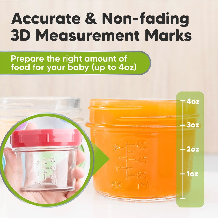 Стъклени Контейнери За Храна 60Мл 6 Броя KeaBabies