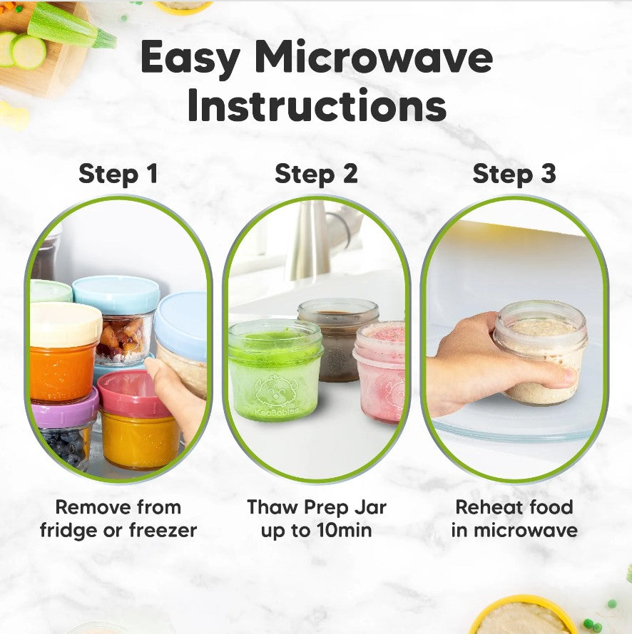 Стъклени Контейнери За Храна 60Мл 6 Броя KeaBabies