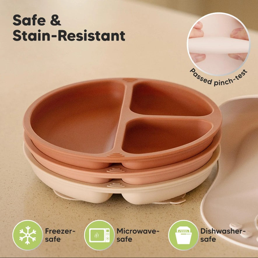 Placi Vacuum Silicon 3 Bucati Roz KeaBabies