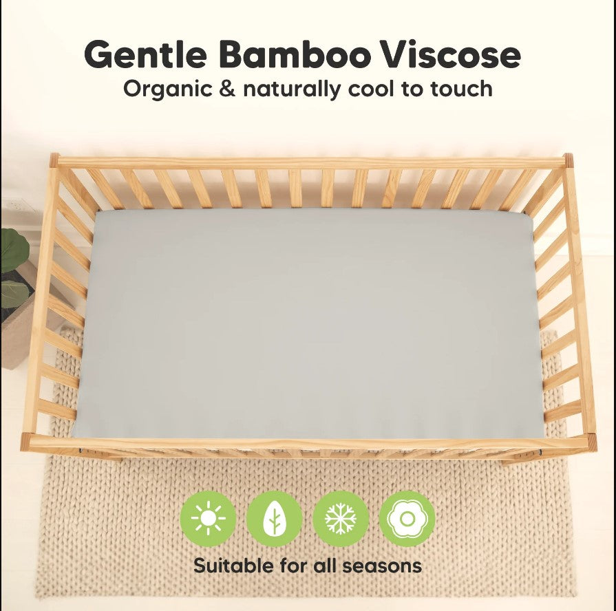 Чаршаф И Протектор 2в1 Protect+ 60Х120См 2 Броя Син/Сив KeaBabies