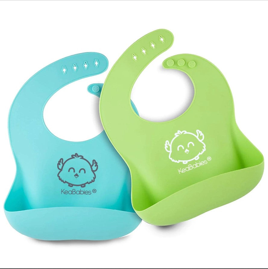 Силиконови Лигавници 2 Броя Син/Зелен KeaBabies