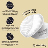 Tampoane pentru sâni 56 buc. Pentru o singură utilizare Ultra Comfort Vital Baby