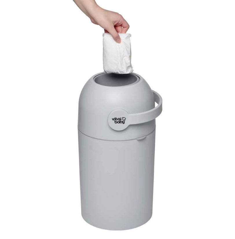 Хигиенен Кош За Памперси Без Касети Бял Vital Baby