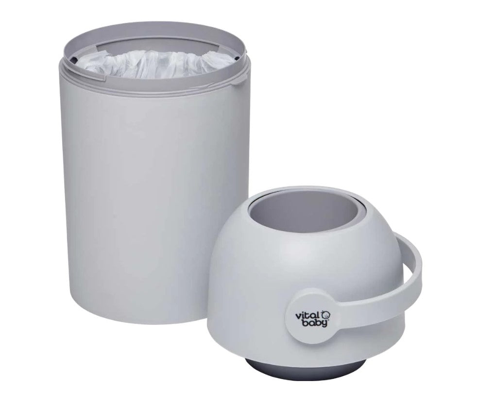 Хигиенен Кош За Памперси Без Касети Бял Vital Baby