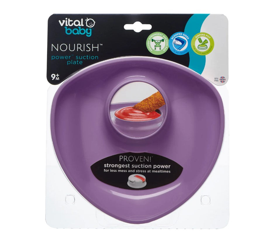 Детска Чиния С Вакум Лилава Vital Baby