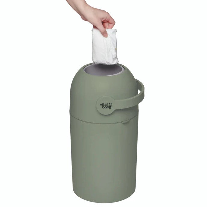 Хигиенен Кош За Памперси Без Касети Зелен Vital Baby