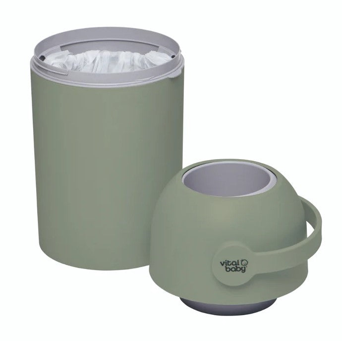 Хигиенен Кош За Памперси Без Касети Зелен Vital Baby
