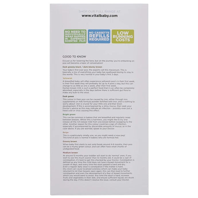 Хигиенен Кош За Памперси Без Касети Зелен Vital Baby