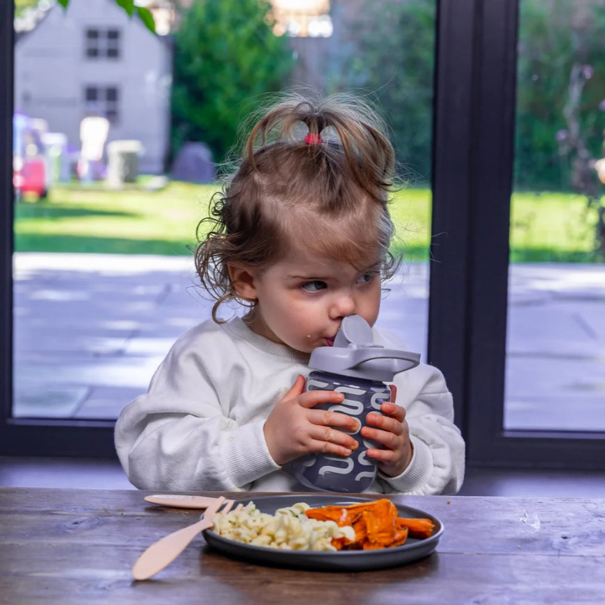 Неразливаща се чаша със сламка 350 мл Сива EarthSmart Vital  Baby