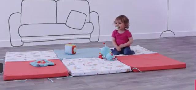 Tineo Интелигентна постелка 5в1- за игра, подвижен Матрак, барбарон, тунел и къща Семейни забавления
