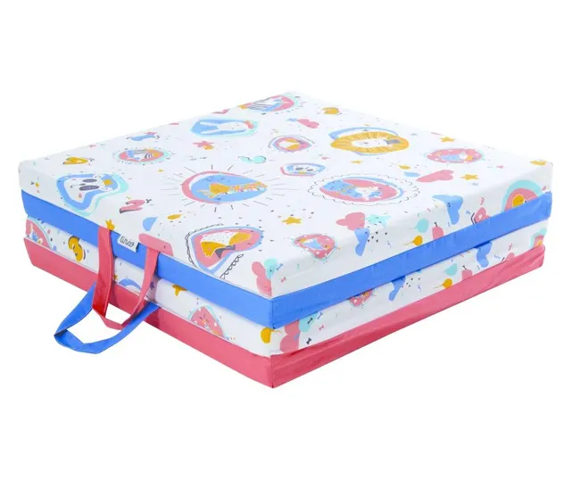 Tineo Интелигентна постелка 3в1 Постелка за игра, подвижен матрак и барбарон - семейни забавления