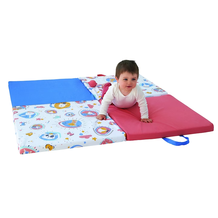Tineo Интелигентна постелка 3в1 Постелка за игра, подвижен матрак и барбарон - семейни забавления