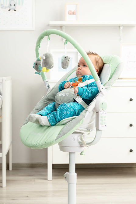 Столче За Хранене Шезлонг И Люлка 3В1 Kivi Mint Caretero
