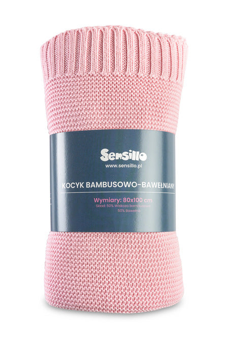 Patura Bambus Si Bumbac Roz 100x80cm 