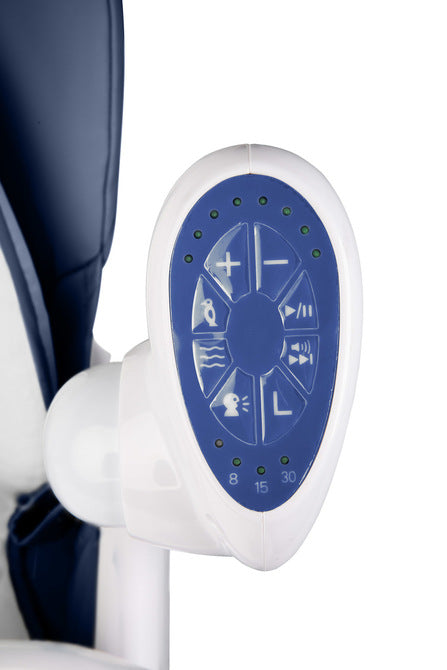 Столче За Хранене И Електрическа Люлка 2В1 Индиго Navy Caretero