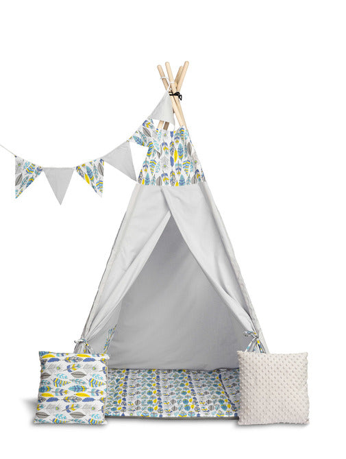 Tipi Tent With Colorful Feathers Caretero Toyz