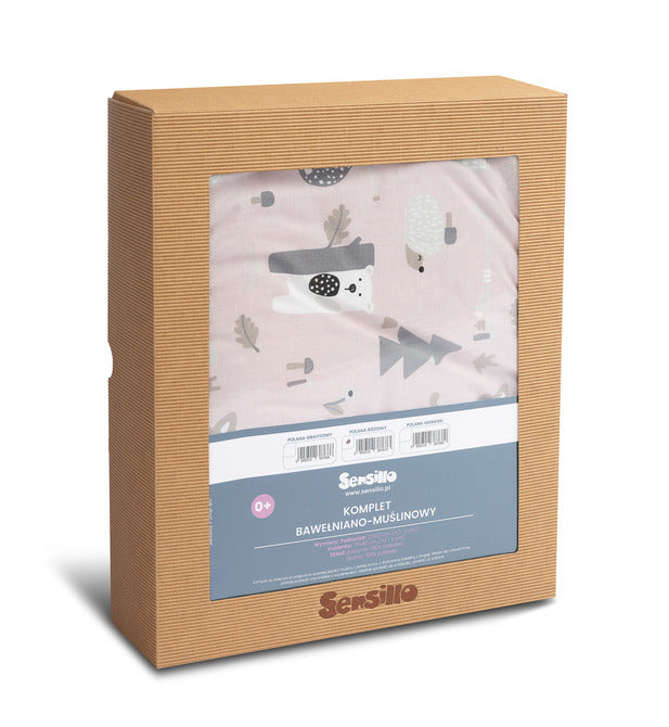 Памучен Спален Комплект Розов Sensillo