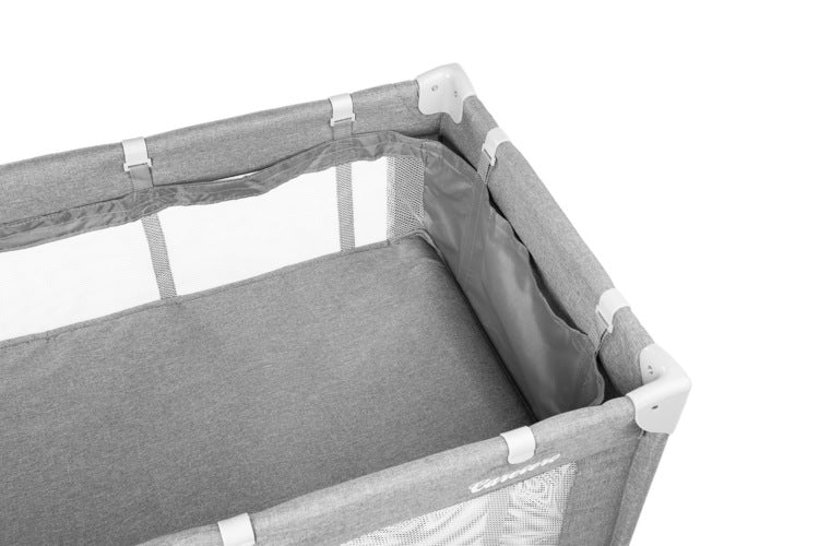 Patut de voiaj pliabil 2 niveluri Basic Gri deschis Caretero