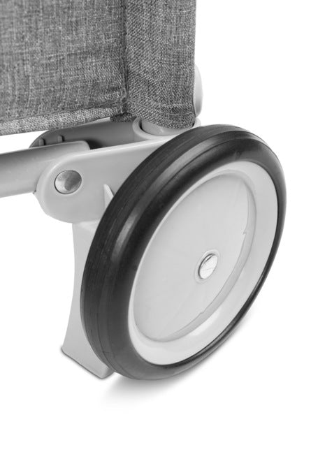 Patut de voiaj pliabil 2 niveluri Basic Gri deschis Caretero