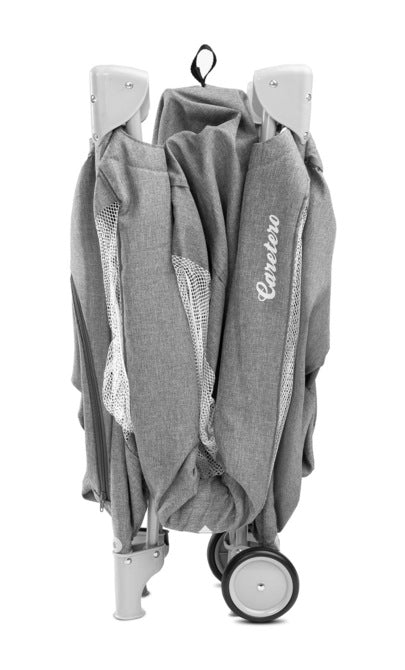 Patut de voiaj pliabil 2 niveluri Basic Gri deschis Caretero