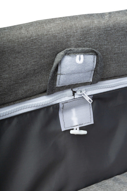 Patut de voiaj pliabil 2 niveluri Basic Gri deschis Caretero