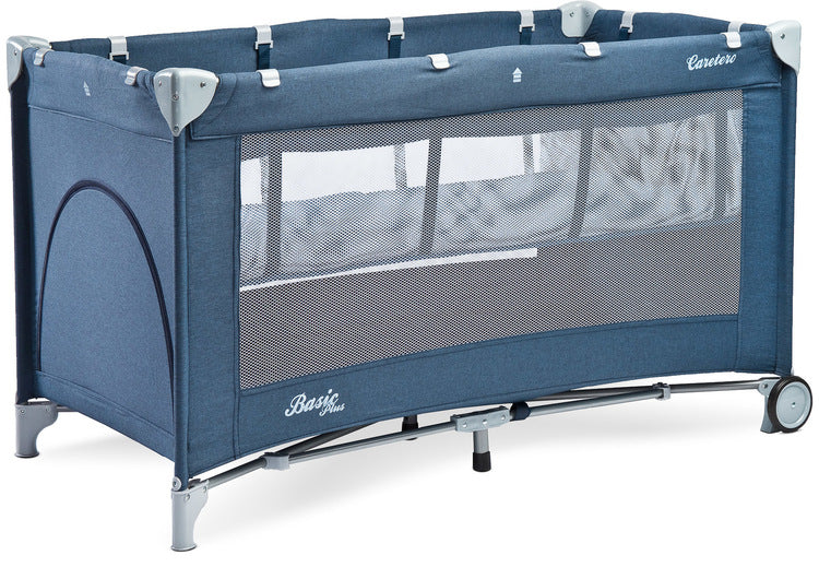 Patut de voiaj pliabil 2 nivele Basic Navy Caretero