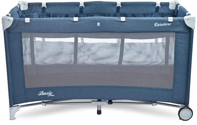 Patut de voiaj pliabil 2 nivele Basic Navy Caretero