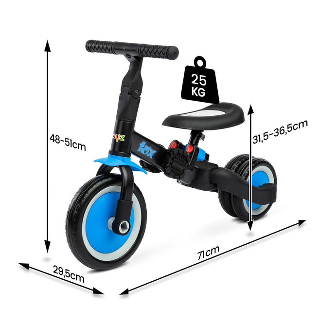 Fox 2in1 Balance Bike Blue Caretero Toyz