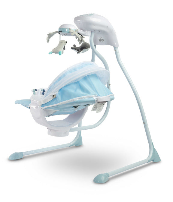 Електрическа Люлка шезлонг до 12кг Blue Caretero