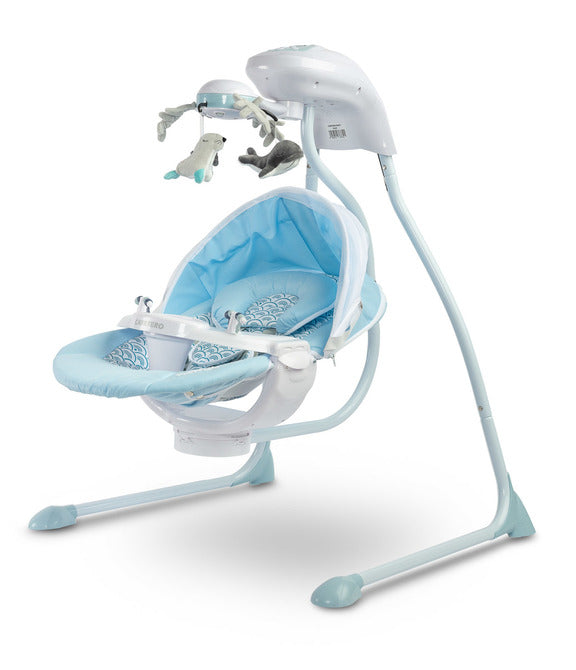 Електрическа Люлка шезлонг до 12кг Blue Caretero