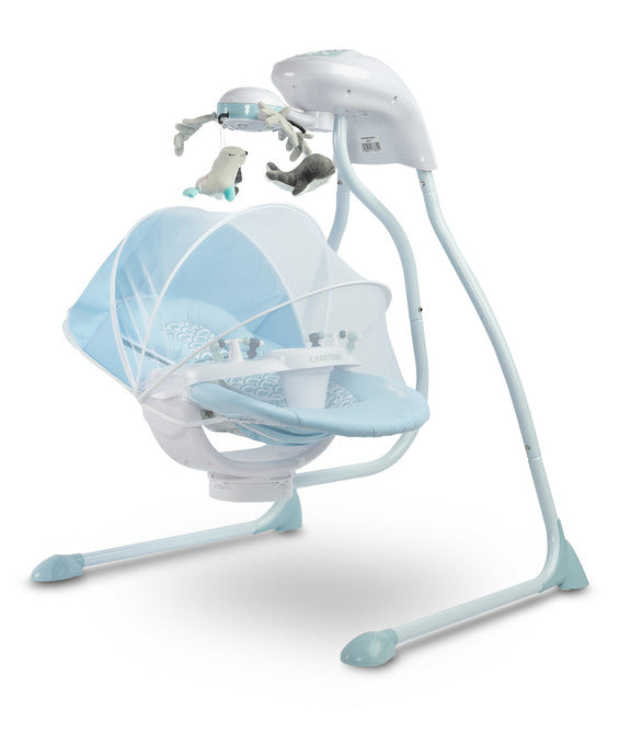 Електрическа Люлка шезлонг до 12кг Blue Caretero