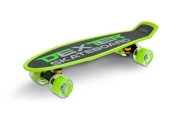 Skateboard Dexter Green + Casca Si Protectoare Caretero Toyz