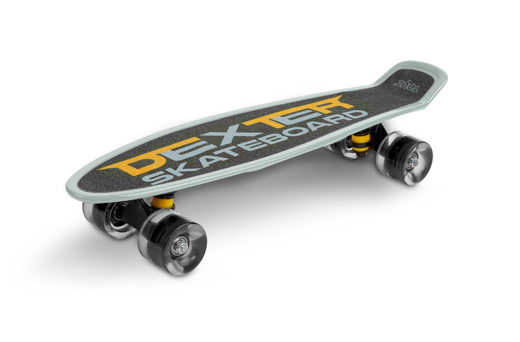 Skateboard Dexter Grey + Casca Si Protectoare Caretero Toyz