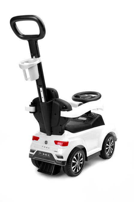 Cărucior Vw T-Roc alb care rulează Caretero Toyz