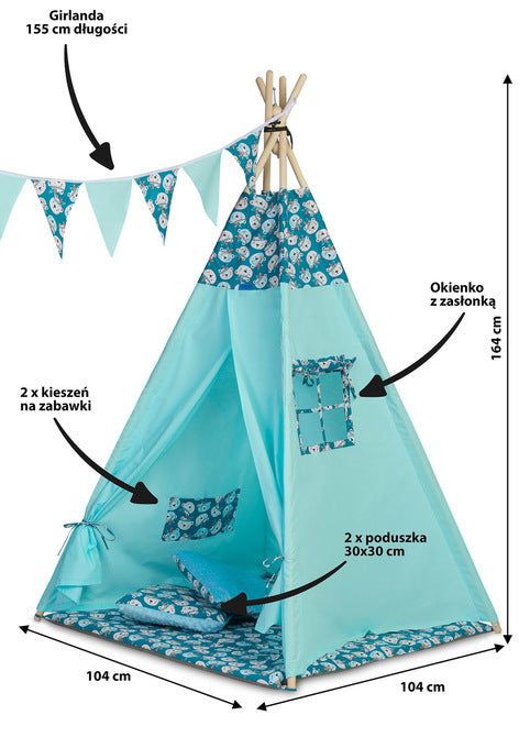 Tipi Tent Indians Mint Caretero Toyz