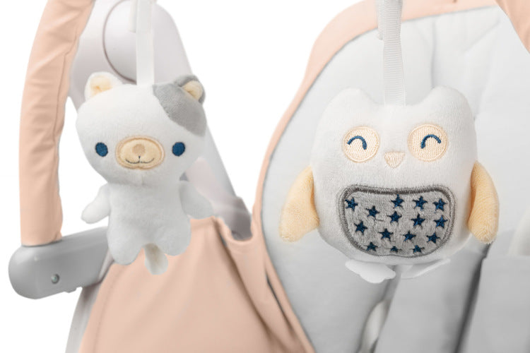 Столче За Хранене и Електрическа Люлка 2в1 Индиго Pink Caretero