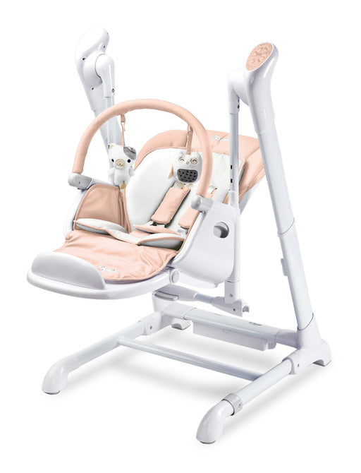 Столче За Хранене и Електрическа Люлка 2в1 Индиго Pink Caretero