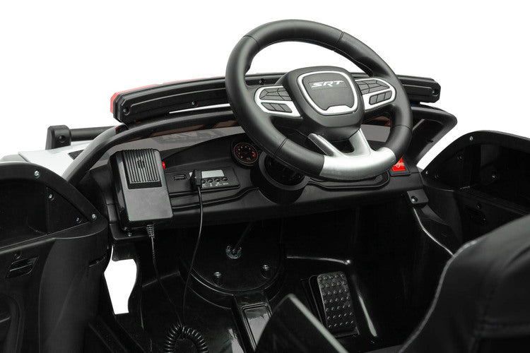 Battery-operated Car Dodge Charger Police White Caretero Toyz