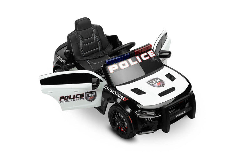 Battery-operated Car Dodge Charger Police White Caretero Toyz