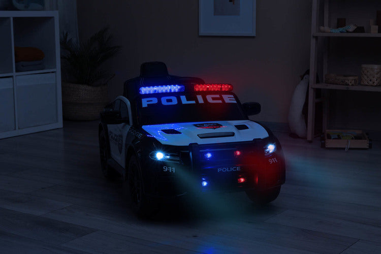 Battery-operated Car Dodge Charger Police White Caretero Toyz