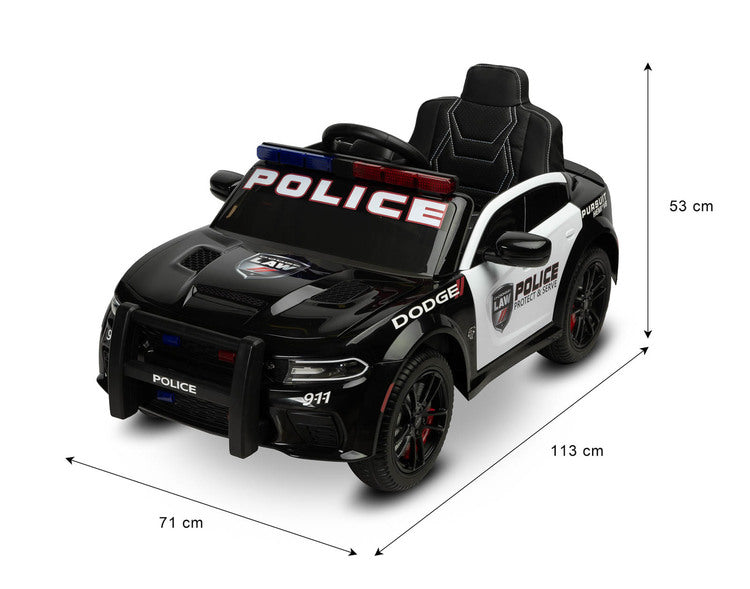 Battery-operated Car Dodge Charger Police White Caretero Toyz