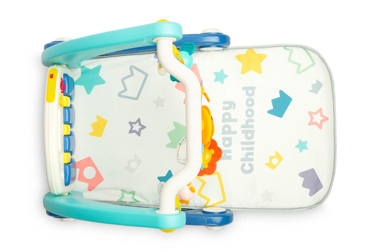 2В1 Проходилка С Музикална Подложка Синя Caretero Toyz