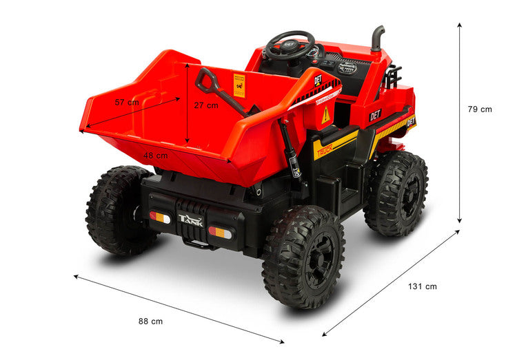 Battery-operated Dump Truck Red Caretero Toyz
