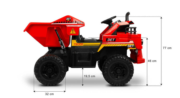 Battery-operated Dump Truck Red Caretero Toyz