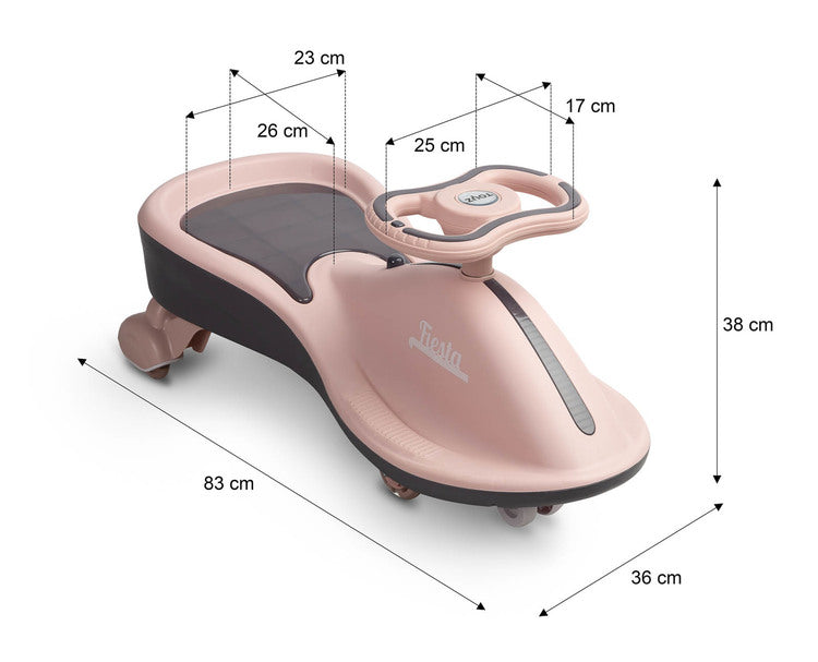 Кола Gravity Тип Бръмбър За Возене Ride-Оn Fiesta Pink Caretero Toyz