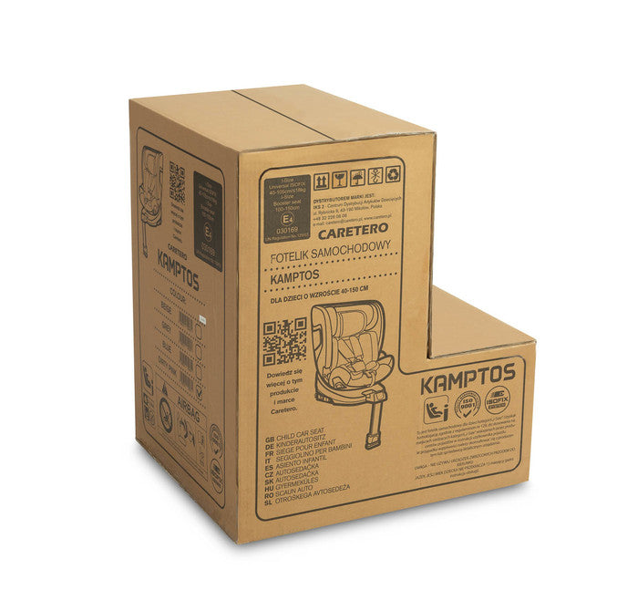 Scaun auto Kamptos i-Size IsoFix 0-36kg Gri Caretero